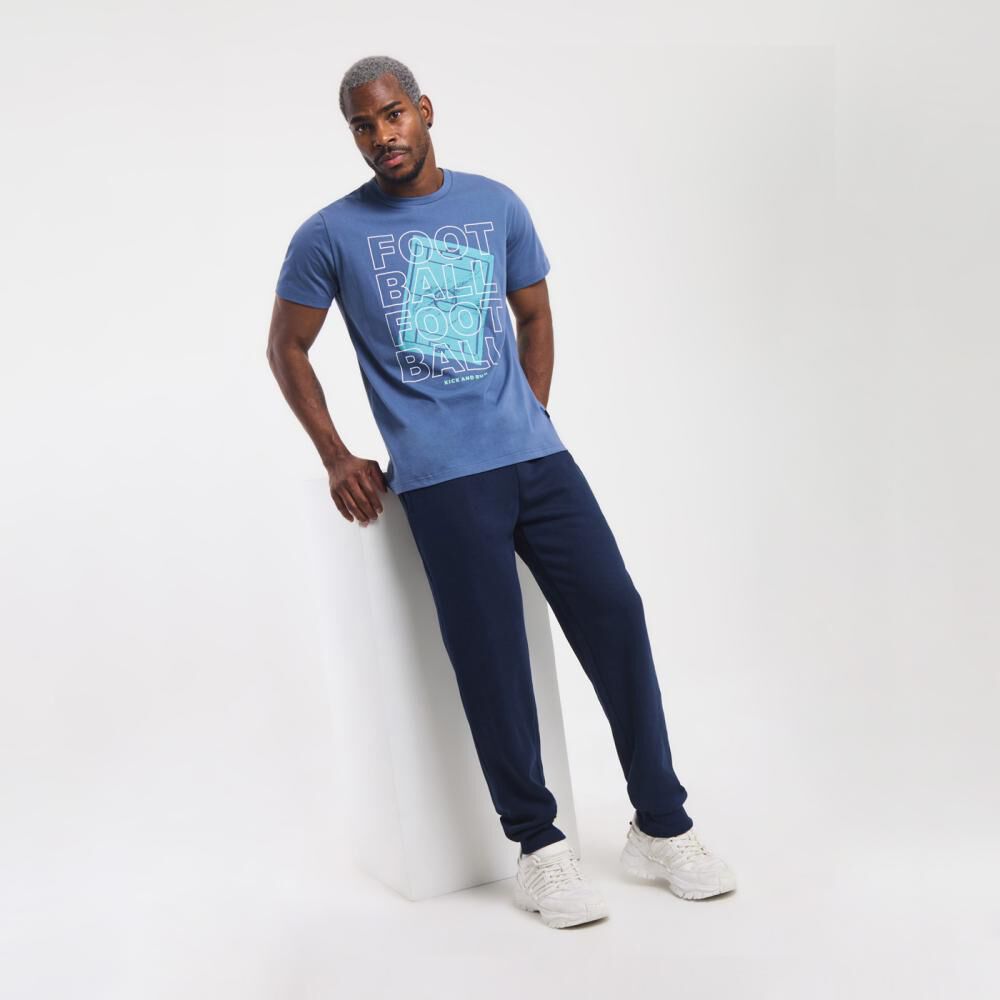 Polera Deportiva Estampada Slim Manga Corta Cuello Redondo Hombre Wetland image number 1.0