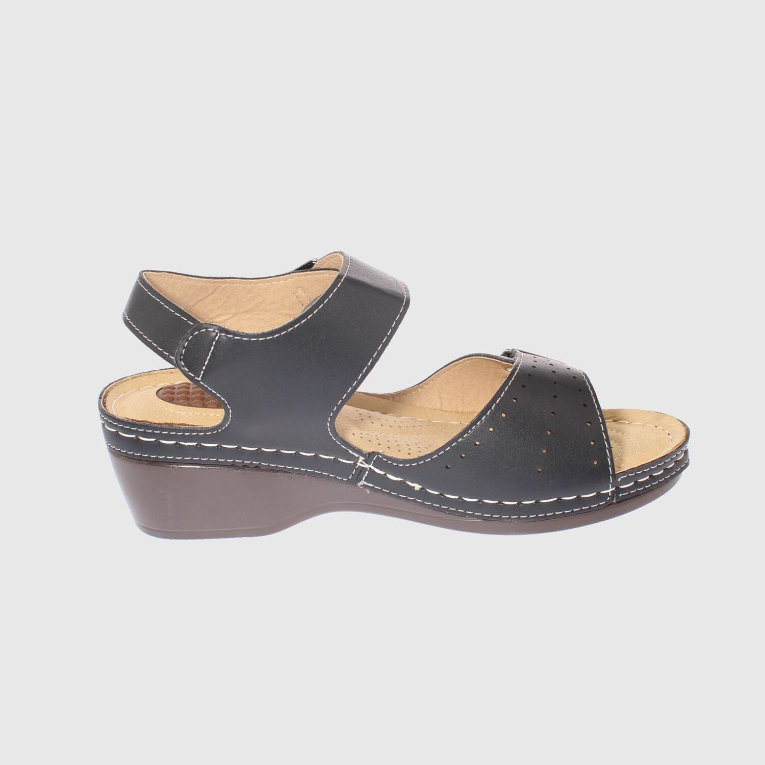 Sandalia Confort Negro Modelo Italiano Art. 5ask73337black image number 3.0