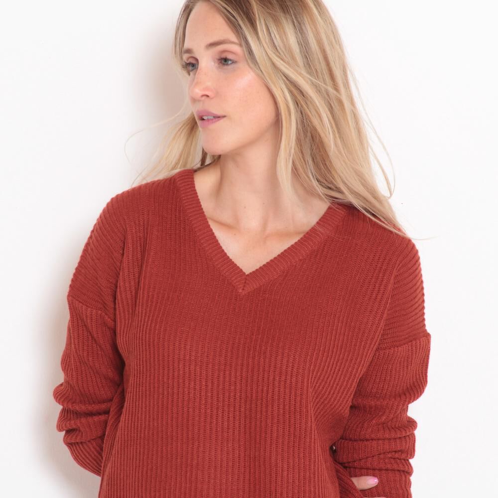 Sweater Tejido Cuello V Mujer Wados image number 1.0