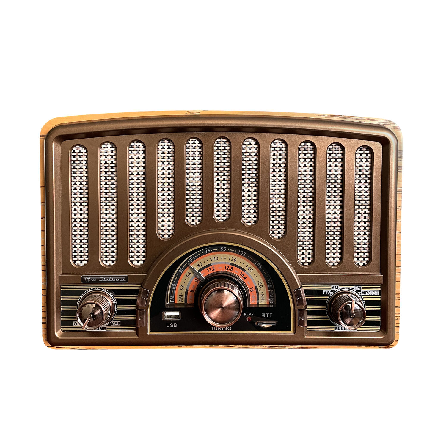 Parlante Port&aacute;til Bt Retro Sixtinna A&ntilde;os 1930 Am/ Fm/ Sw image number 3.0