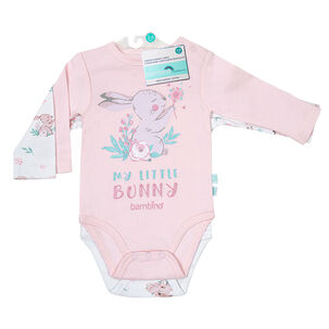 Set 2 Piezas Bodys Manga Larga Bambino 9-12 Meses