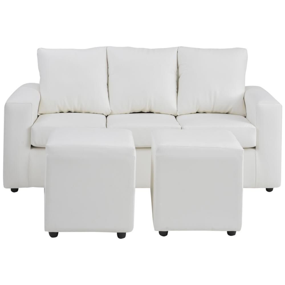 Juego De Living Bodevir Kendy / 3 Cuerpos + 2 Pouf image number 0.0