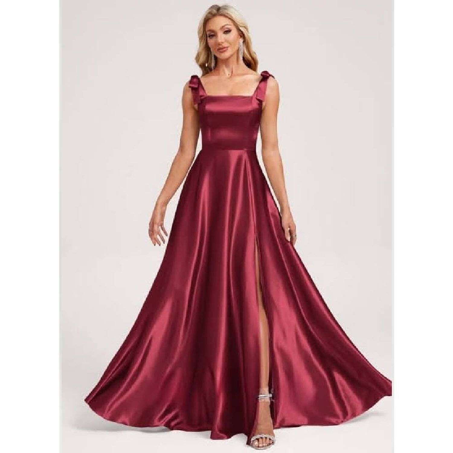 Vestido Maxi Satin - Bianca image number 0.0