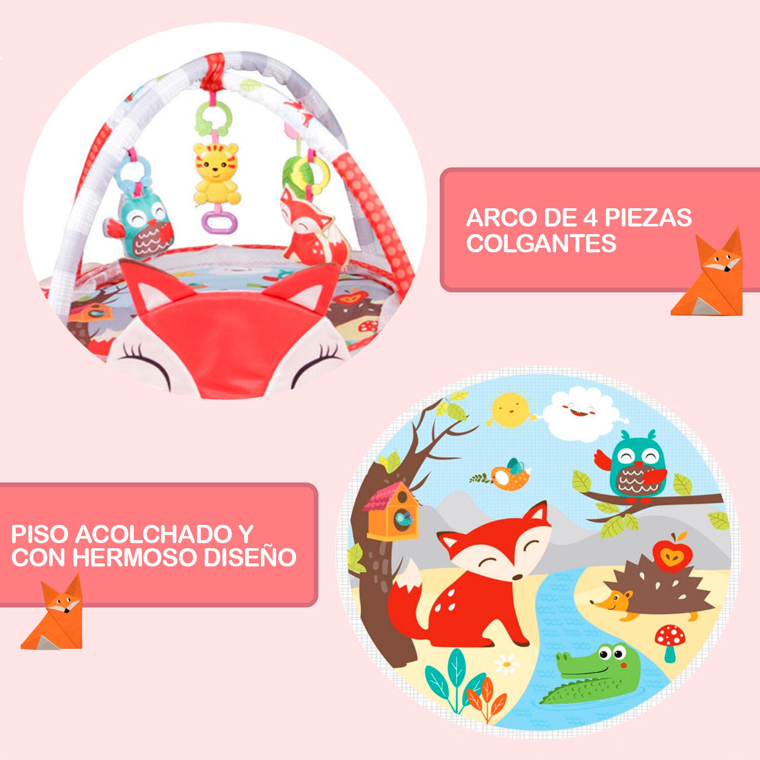 Gimnasio Zorrito Alfombra Interactiva 3 En 1 image number 4.0