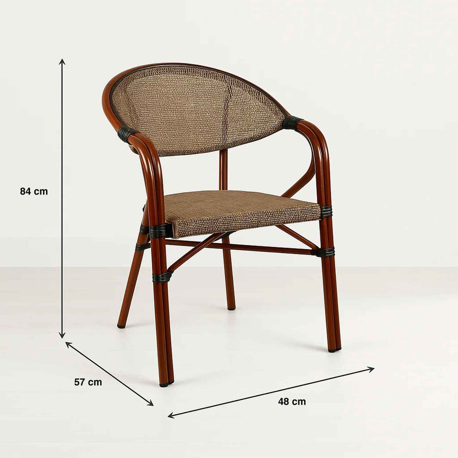 Silla Bistro Parisina Textileno Con Reposabrazos - Beige image number 7.0