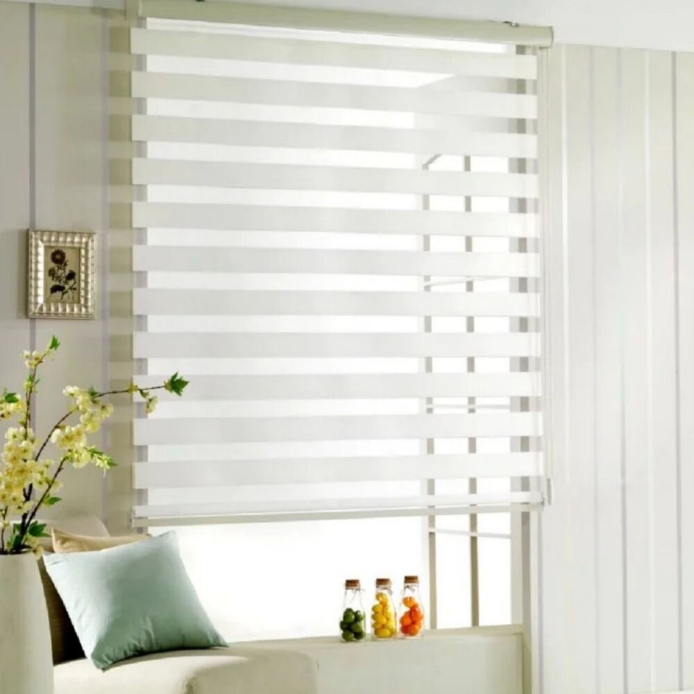 Cortina Roller Persiana Dúo Blanca 120x220 Cm image number 3.0