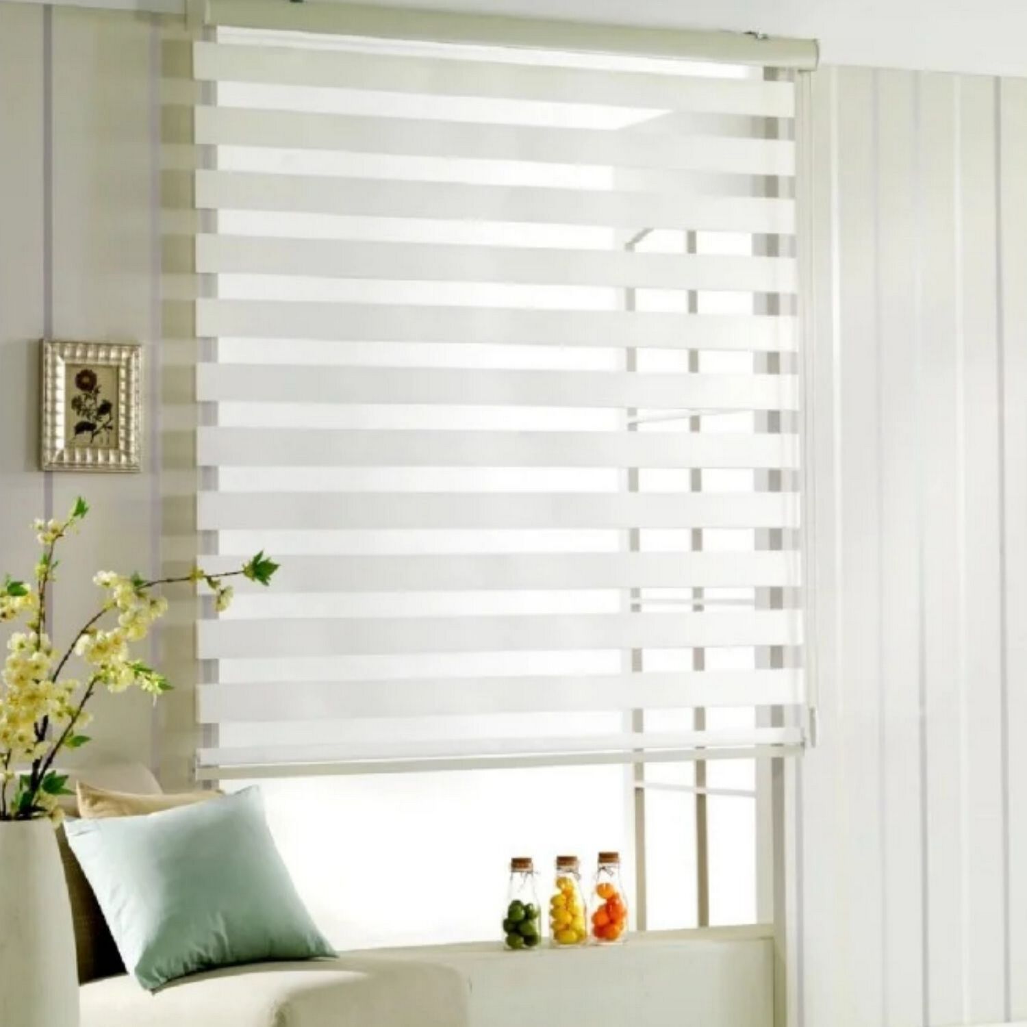 Cortina Roller Persiana D&uacute;o Blanca 120x220 Cm image number 3.0