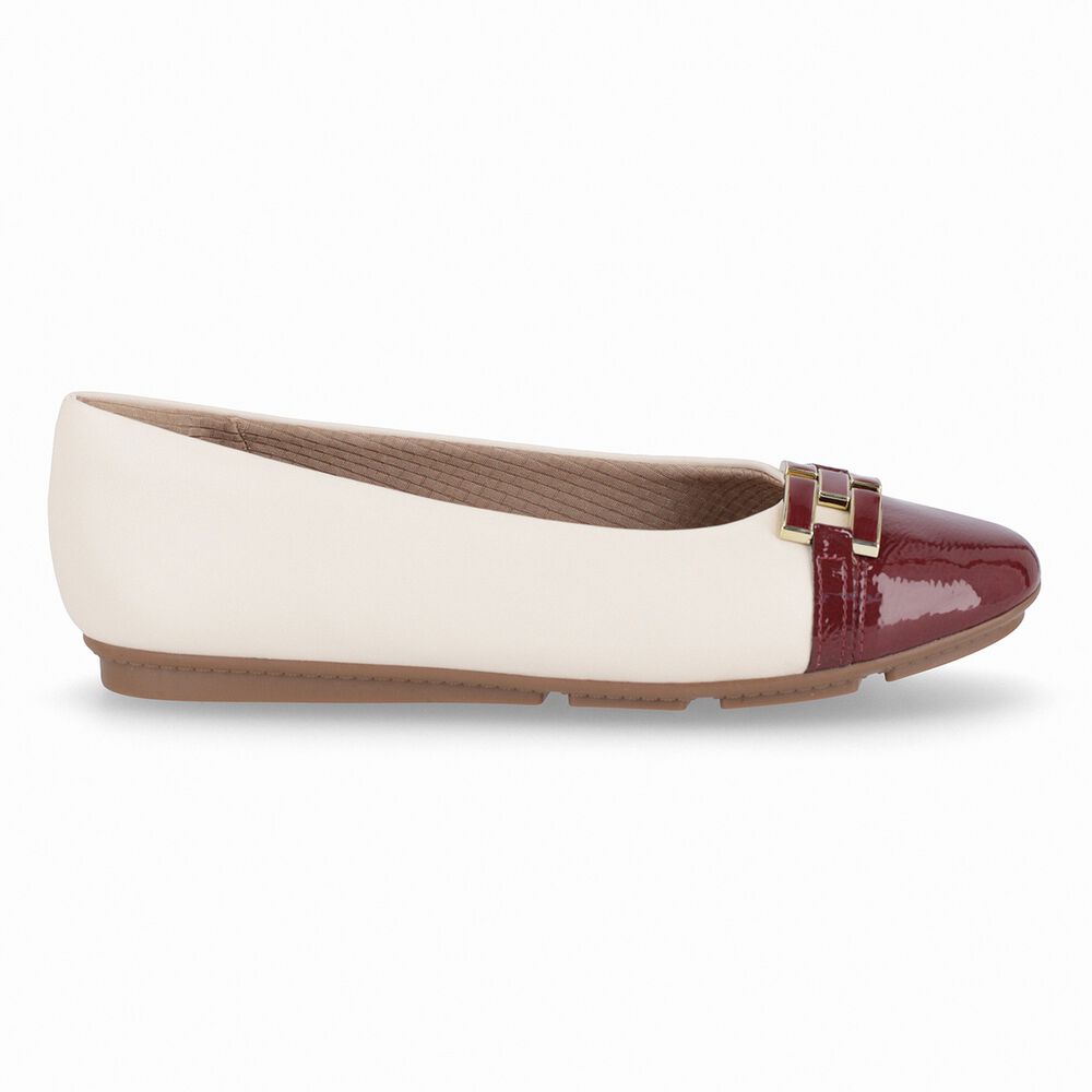 Ballerina Mujer Crema/burdeo Michelle 05 Piccadilly image number 1.0