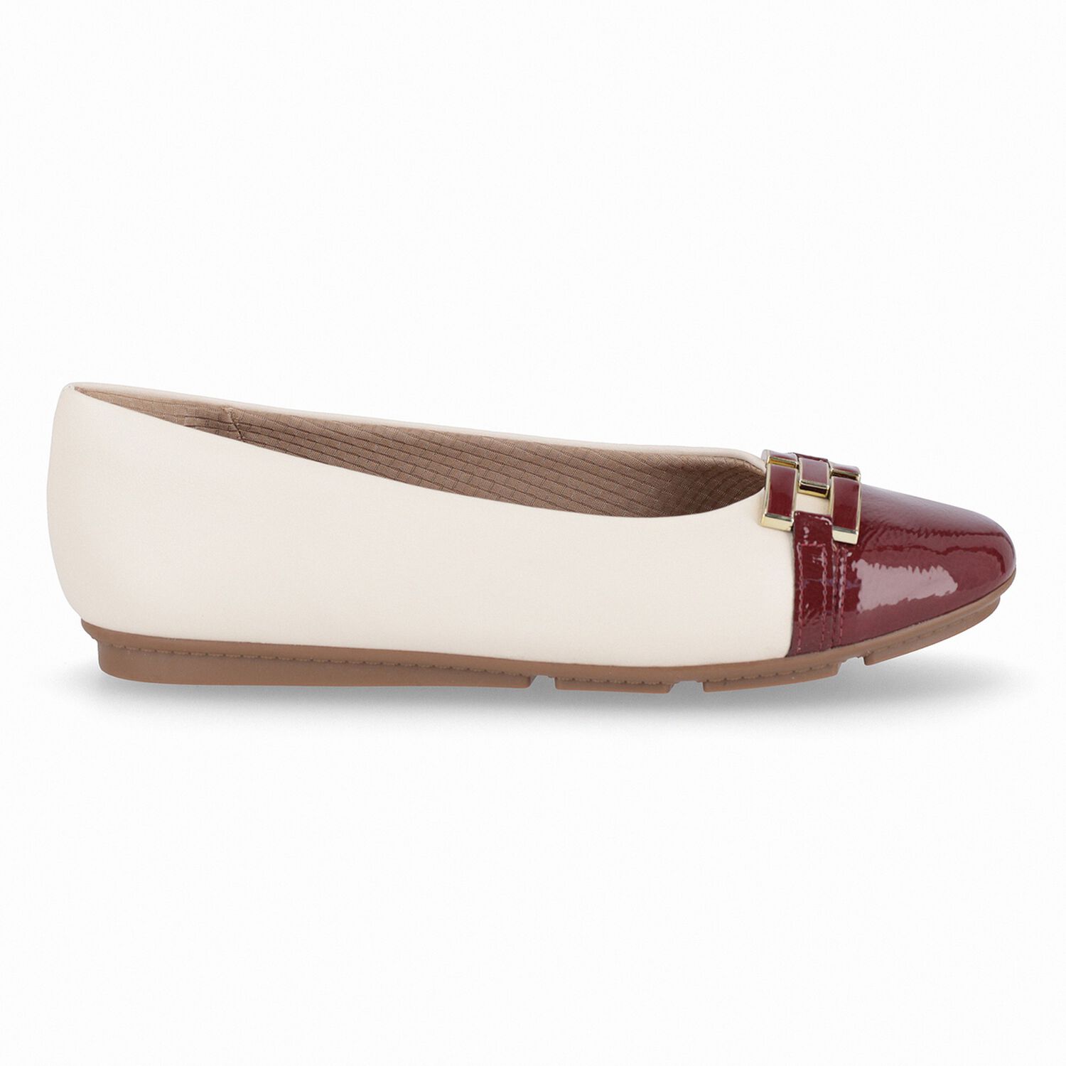 Ballerina Mujer Crema/burdeo Michelle 05 Piccadilly image number 1.0