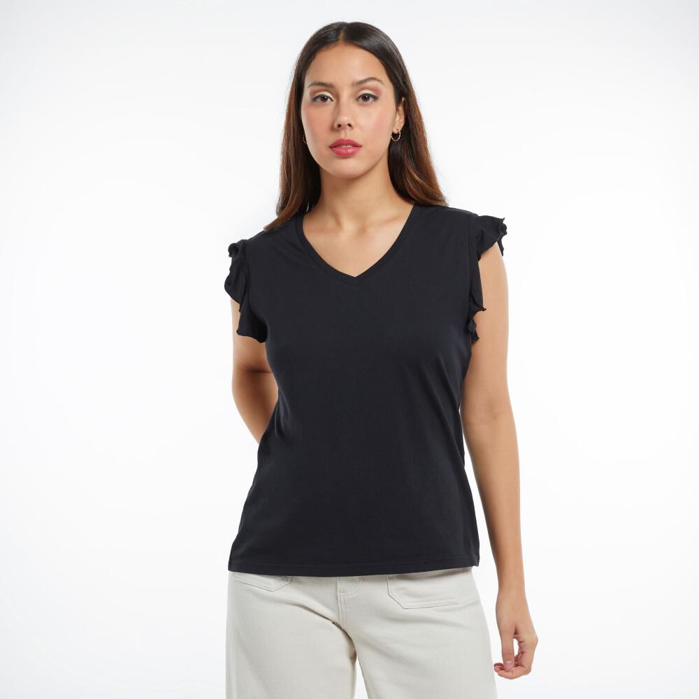 polera cuello v mujer