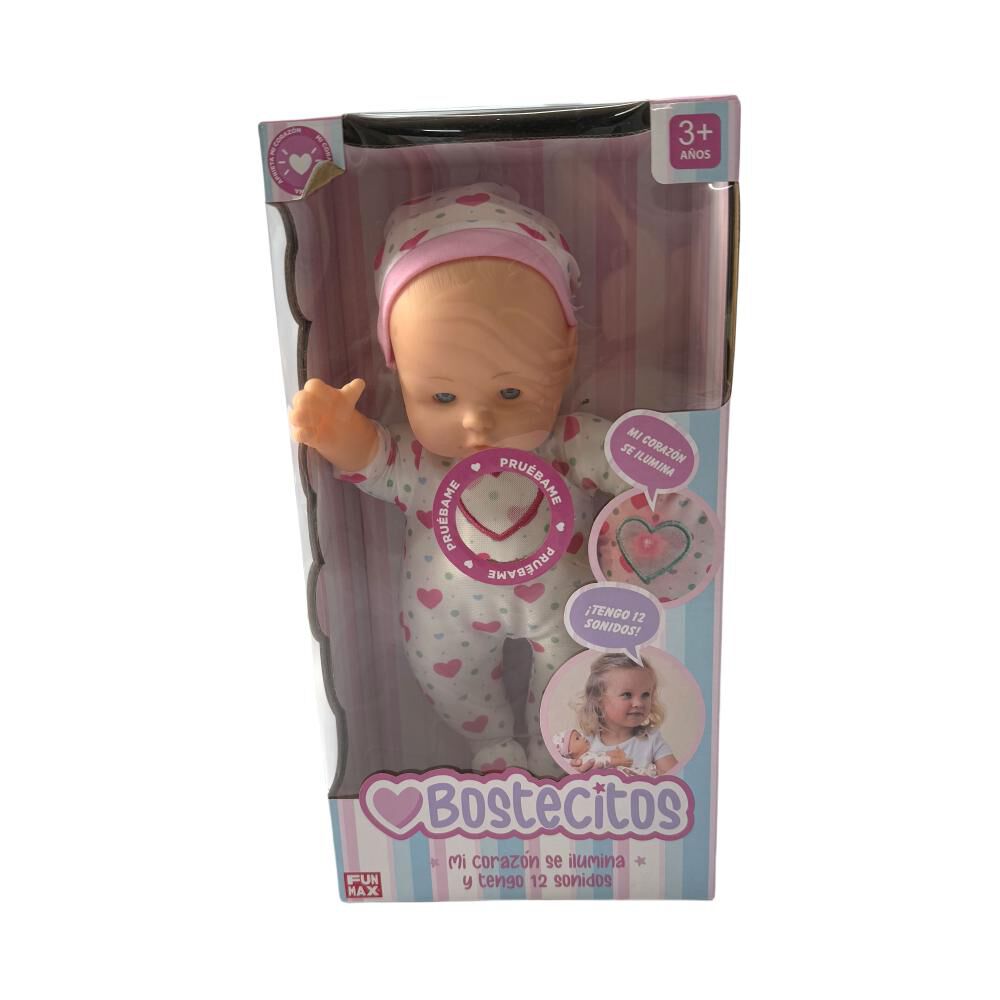 Muñeca Baby Doll Bostecitos Cuerpo Blando 12" Corazón, 12 Sonidos Ass image number 3.0