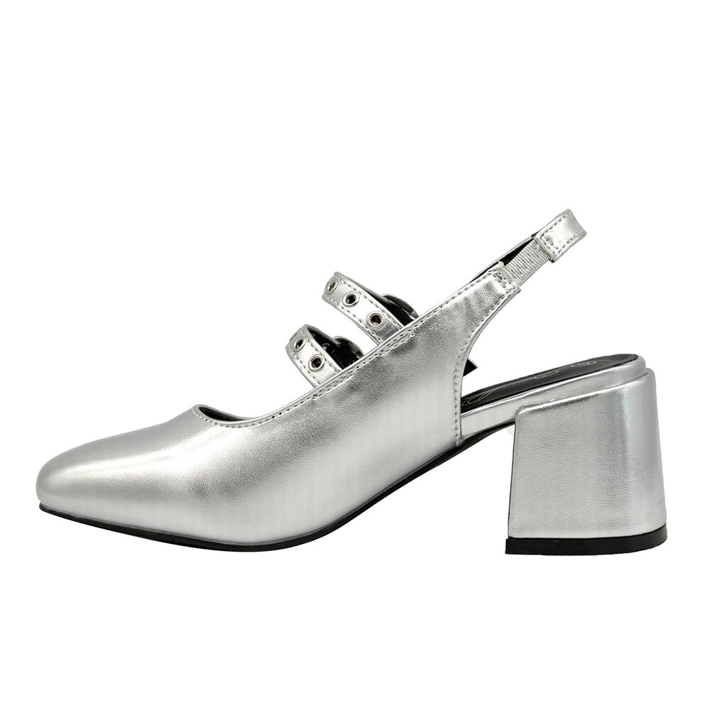 Zapato Para Mujer Con Correas Plateado Danicolle image number 4.0