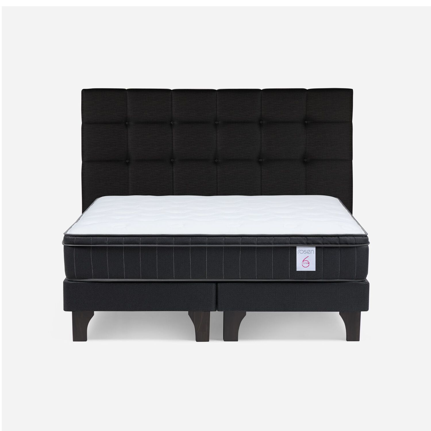 Cama Europea Rosen New Style 6 Plus + Respaldo Issey / King / Base Dividida + Respaldo image number 0.0