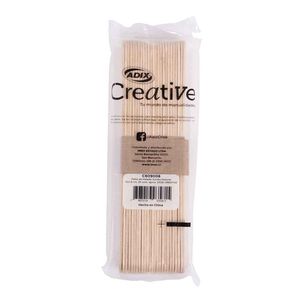 Palo De Helado Jumbo Natural 25un - Adix Creative