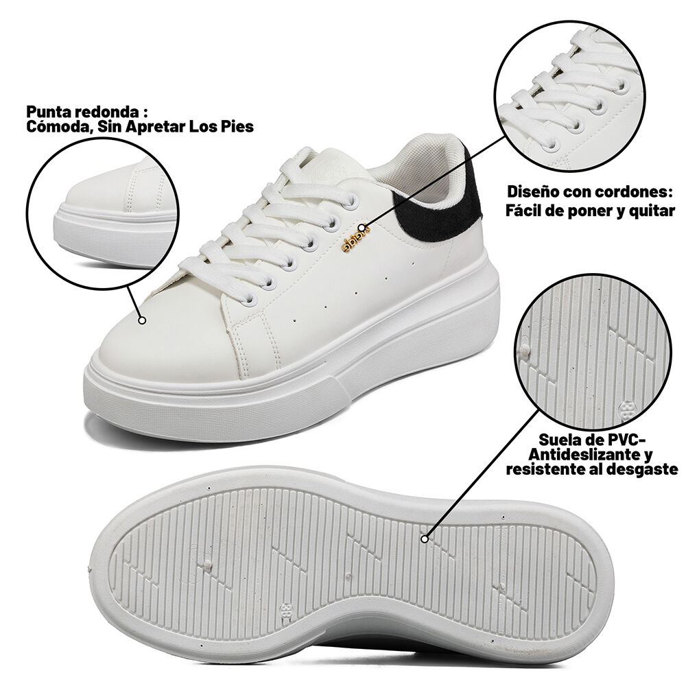 Zapatilla Urbana Plataforma Confort Mujer Weide Lt211 image number 5.0