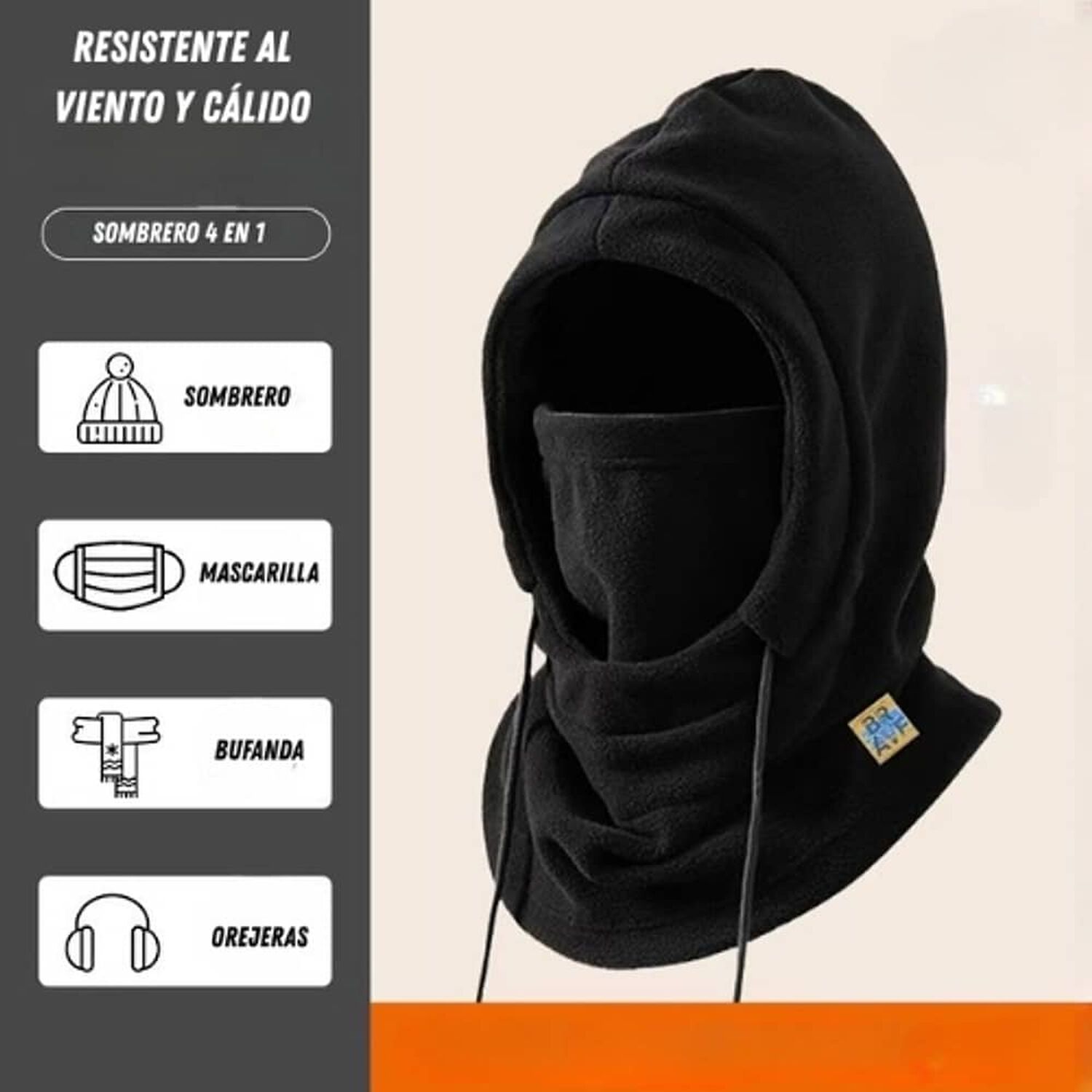 Pasamonta&ntilde;as Balaclava Gorro Mascara Polar Deportes Invierno image number 2.0