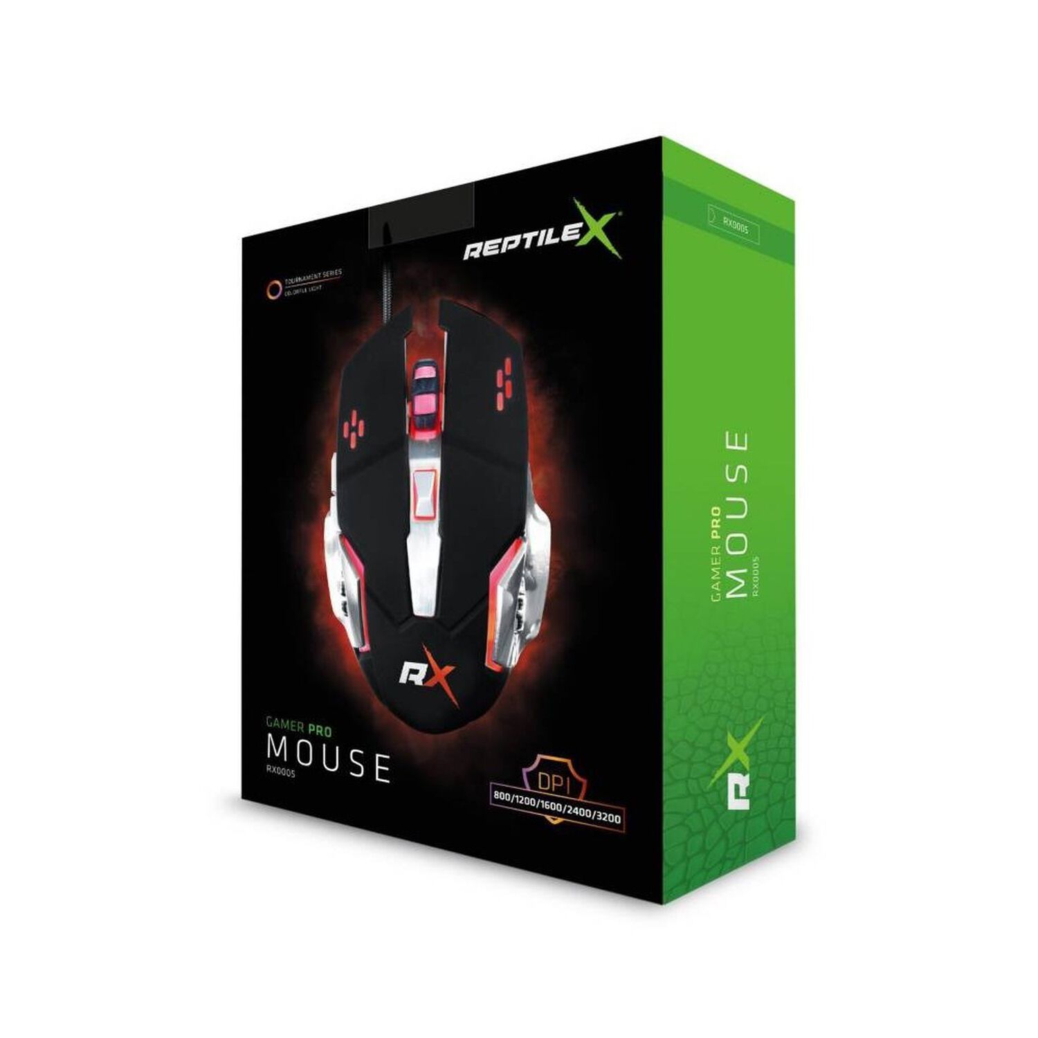 Mouse Gamer Reptilex 5 Botones Retroiluminado Rx0005 3200dpi image number 9.0