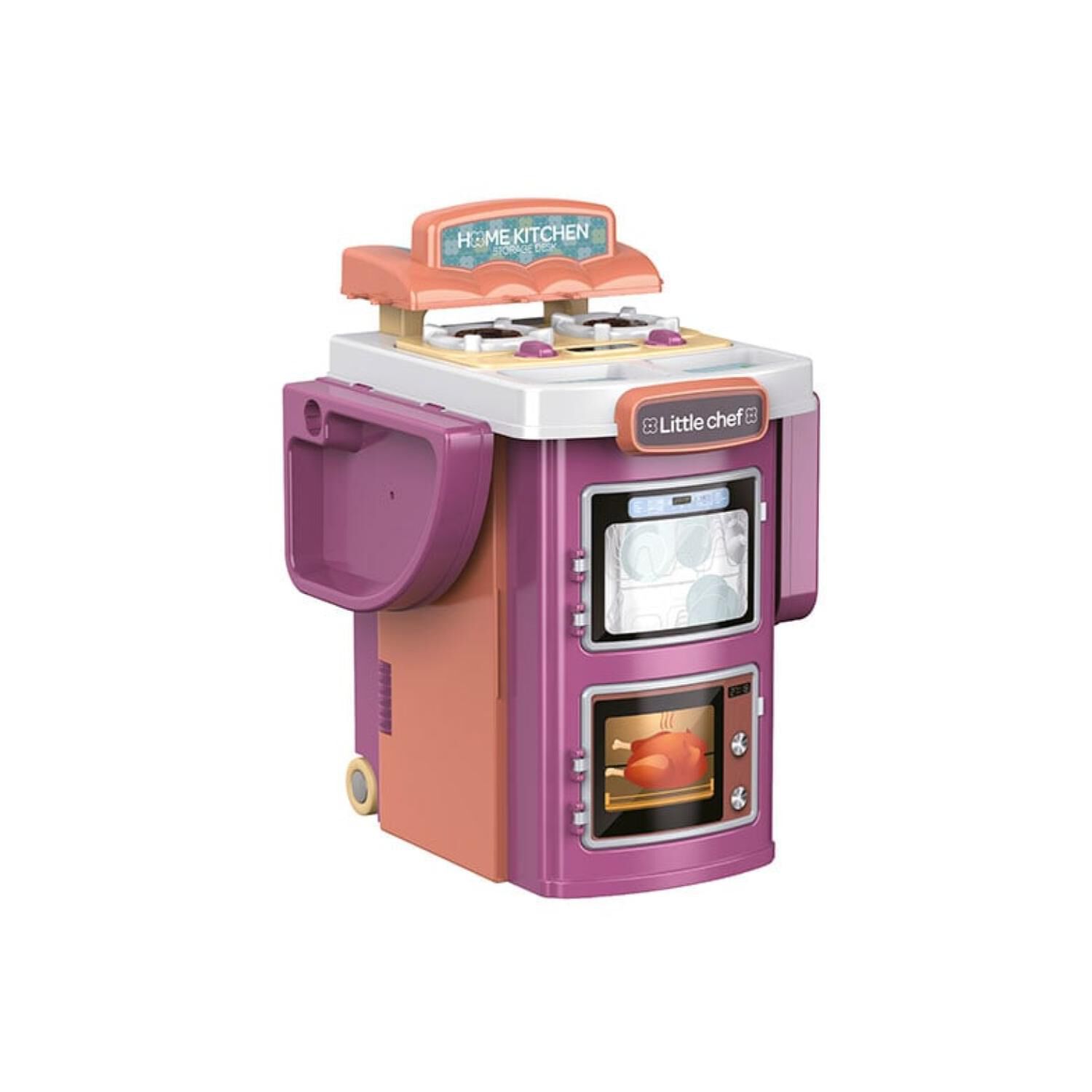 Juguete Set Maleta Cocina 49 Piezas 2 En 1 Infantil Rosa image number 2.0