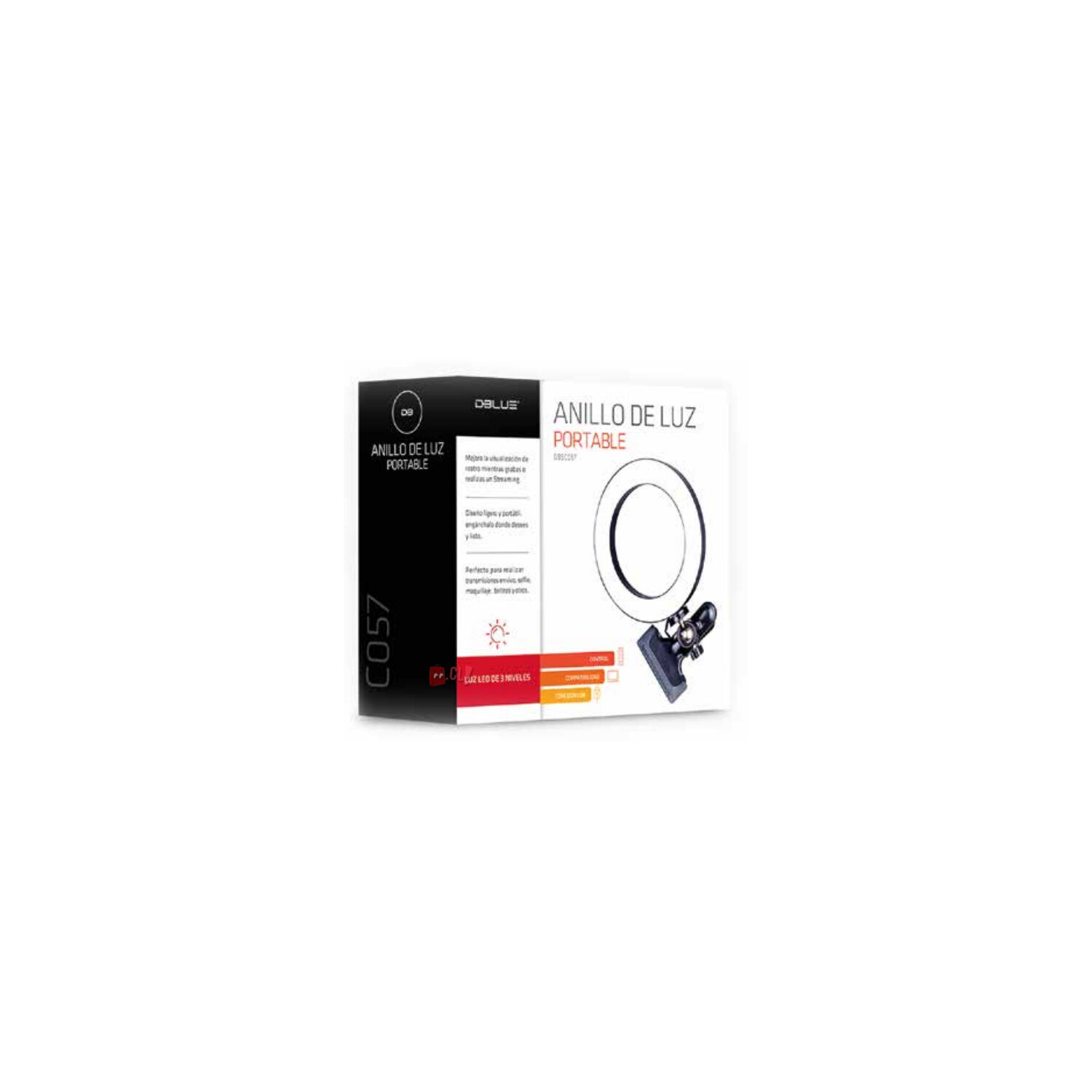 Aro De Luz Led Para Celular Con Control De Luz Y Clip - Ps image number 2.0