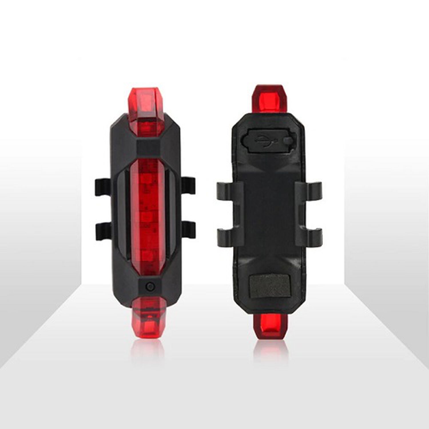 Luz Linterna Led Bicicleta Luz Trasera Lateral Frontal Roja Recargable image number 4.0