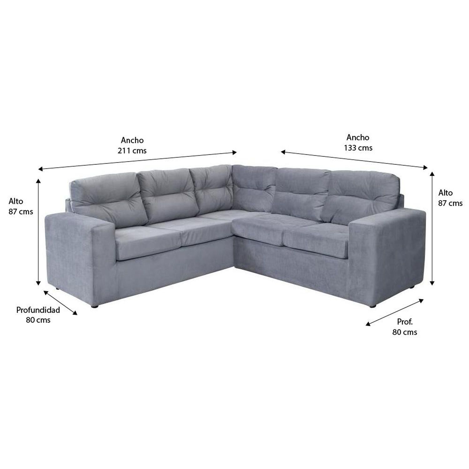 Sofa Seccional Casaideal 2P Lyon Felp / 5 Cuerpos image number 7.0