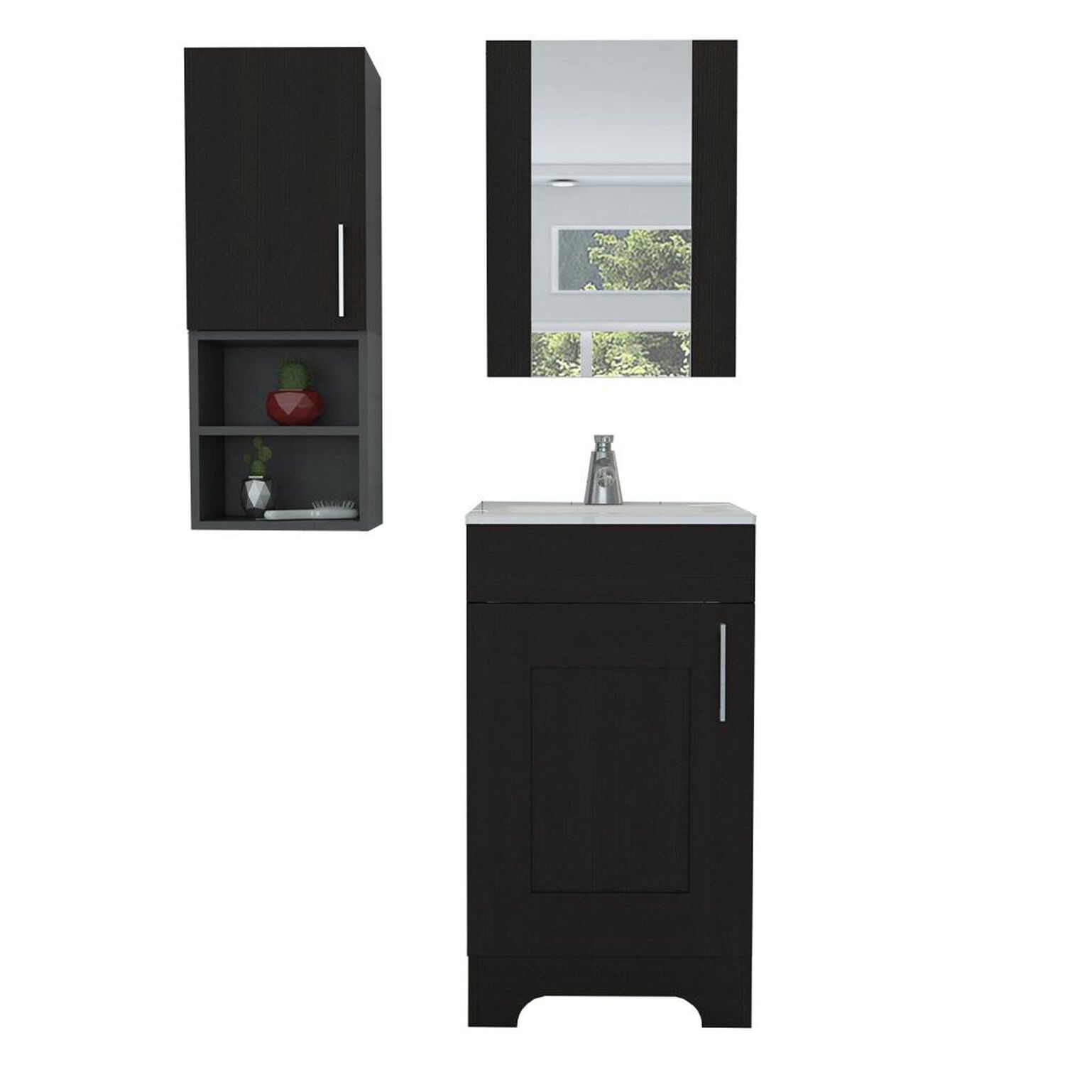 Botiquin + Mueble Lavamanos + Optimizador My Bath - Wengue Tuhome image number 0.0