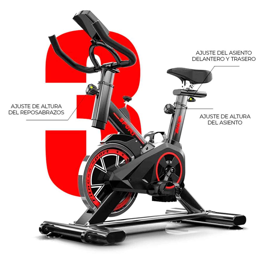 Bicicleta Spinning Pro Sport 6kg Resistencia Ajustable image number 2.0