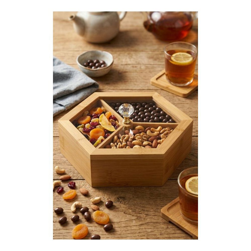 Caja Organizadora Snack Bamb&uacute; Hexagonal Con Tapa Divisor image number 2.0