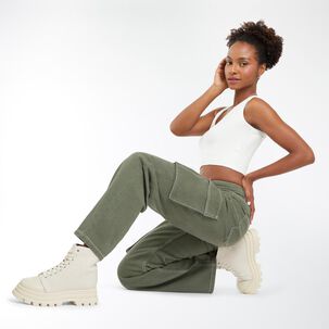Jeans Cargo Tiro Alto Regular Mujer Rolly Go