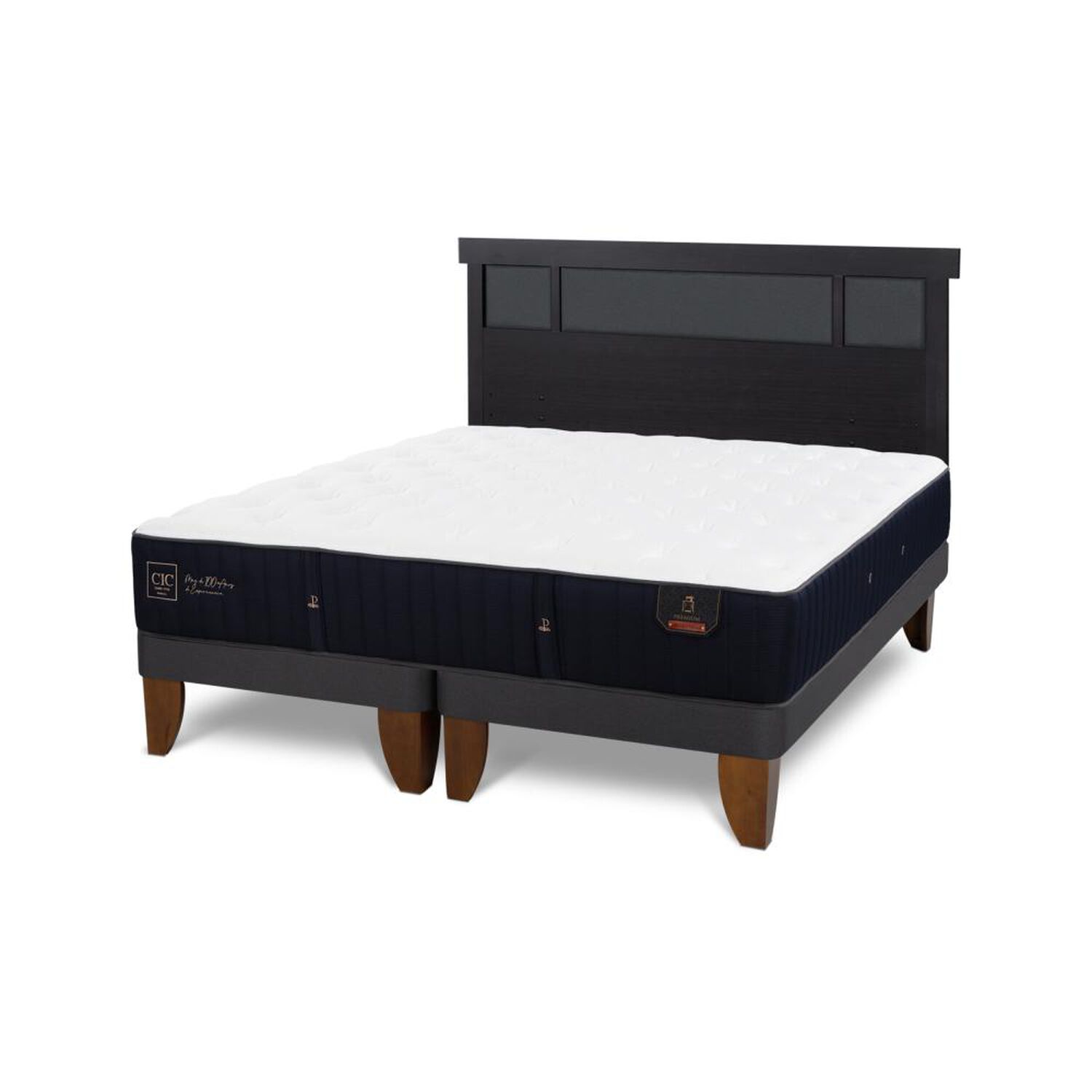 Cama Europea Cic Linea Premium / 2 Plazas / Base Dividida + Respaldo image number 4.0