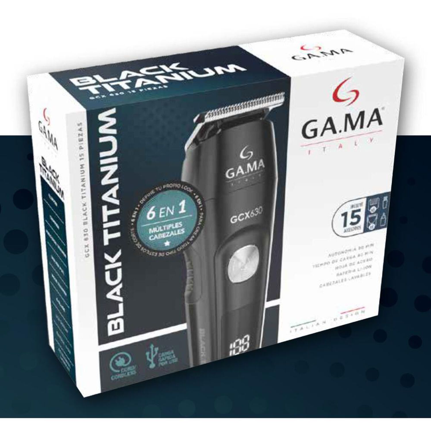 Corta Pelo Gama GCX 630 Black Titanium image number 4.0