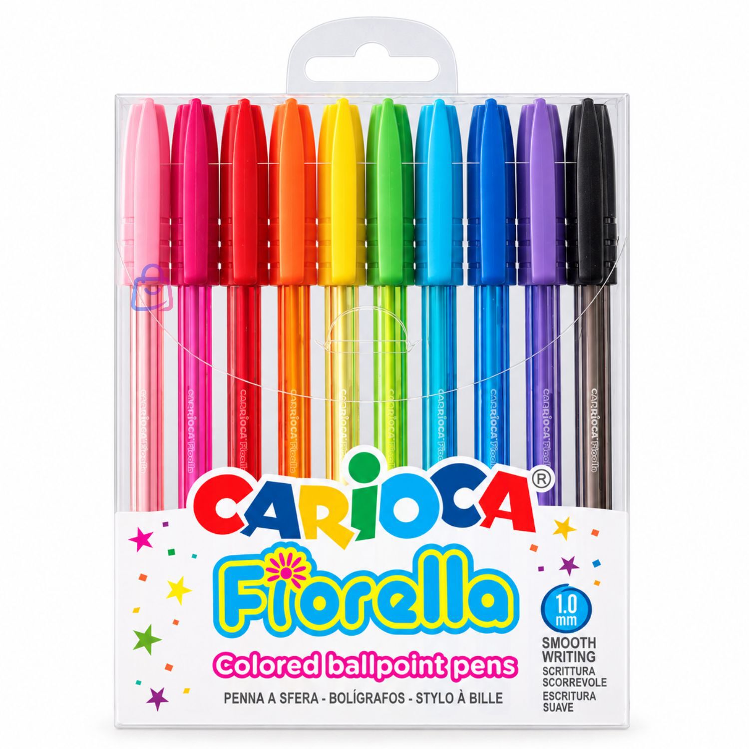 Bol&iacute;grafos Carioca Fiorella 10 Colores Punta 1 Mm - Ps image number 3.0