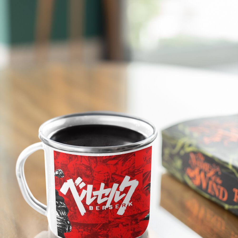 Taza Enlozada Lechera Guts Berserk Anime image number 3.0