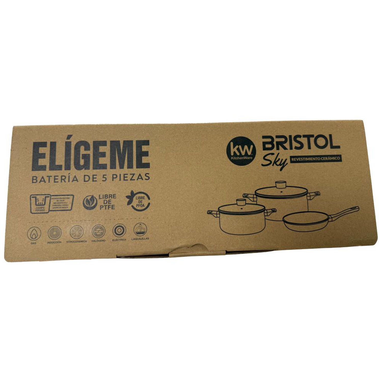 Bateria Alum Ceramica Bristol Sky Kitchenware / 5 Piezas image number 20.0