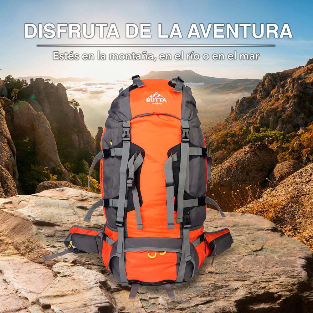 Mochila Camping 80l Naranjo image number 4.0