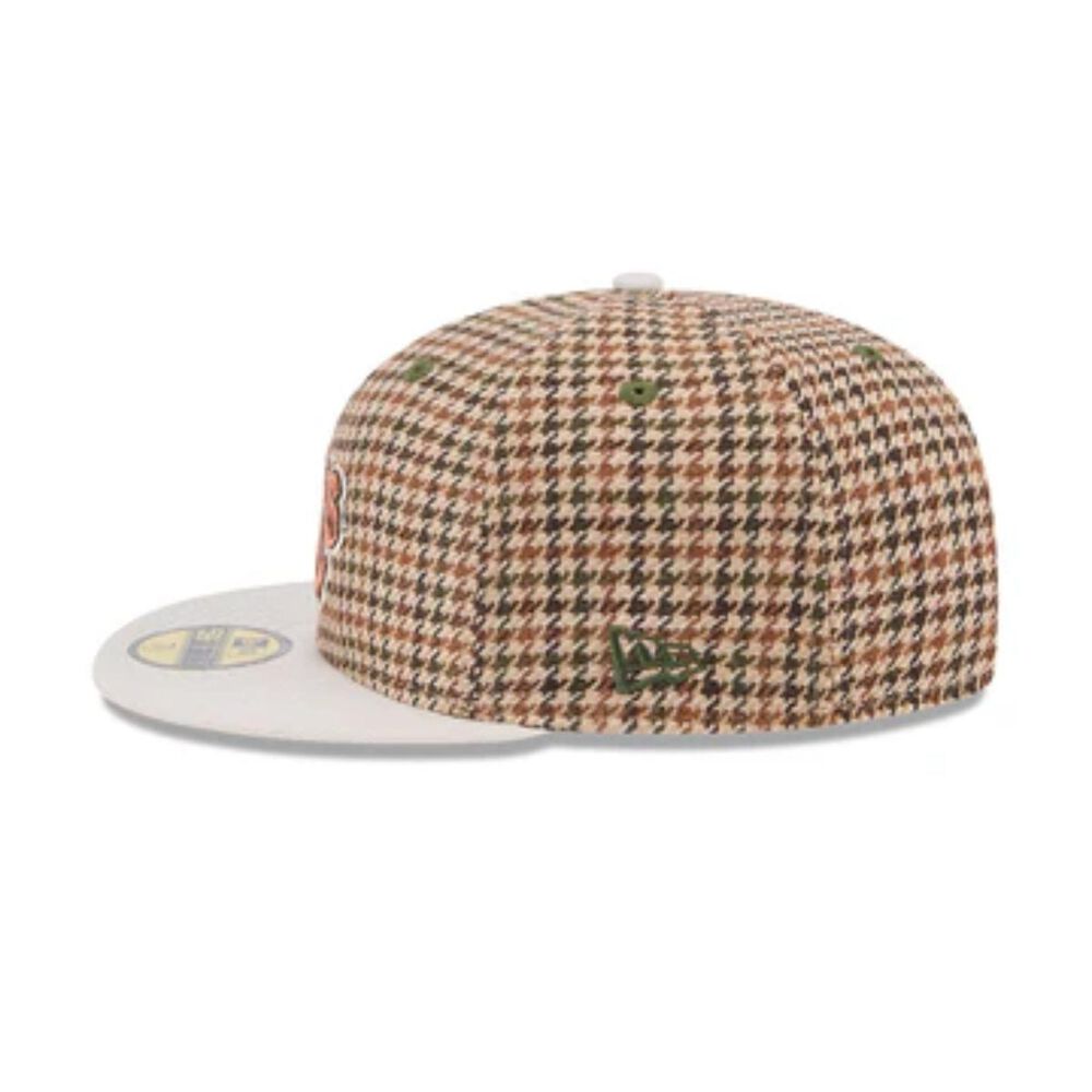 Gorra 59fifty Oakland Athletics Mlb Houndstooh Open Brown image number 4.0