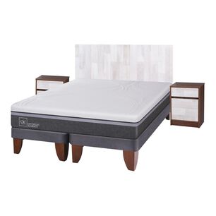 Cama Europea Cic Ortopedic Advance / King / Base Dividida + Set De Maderas