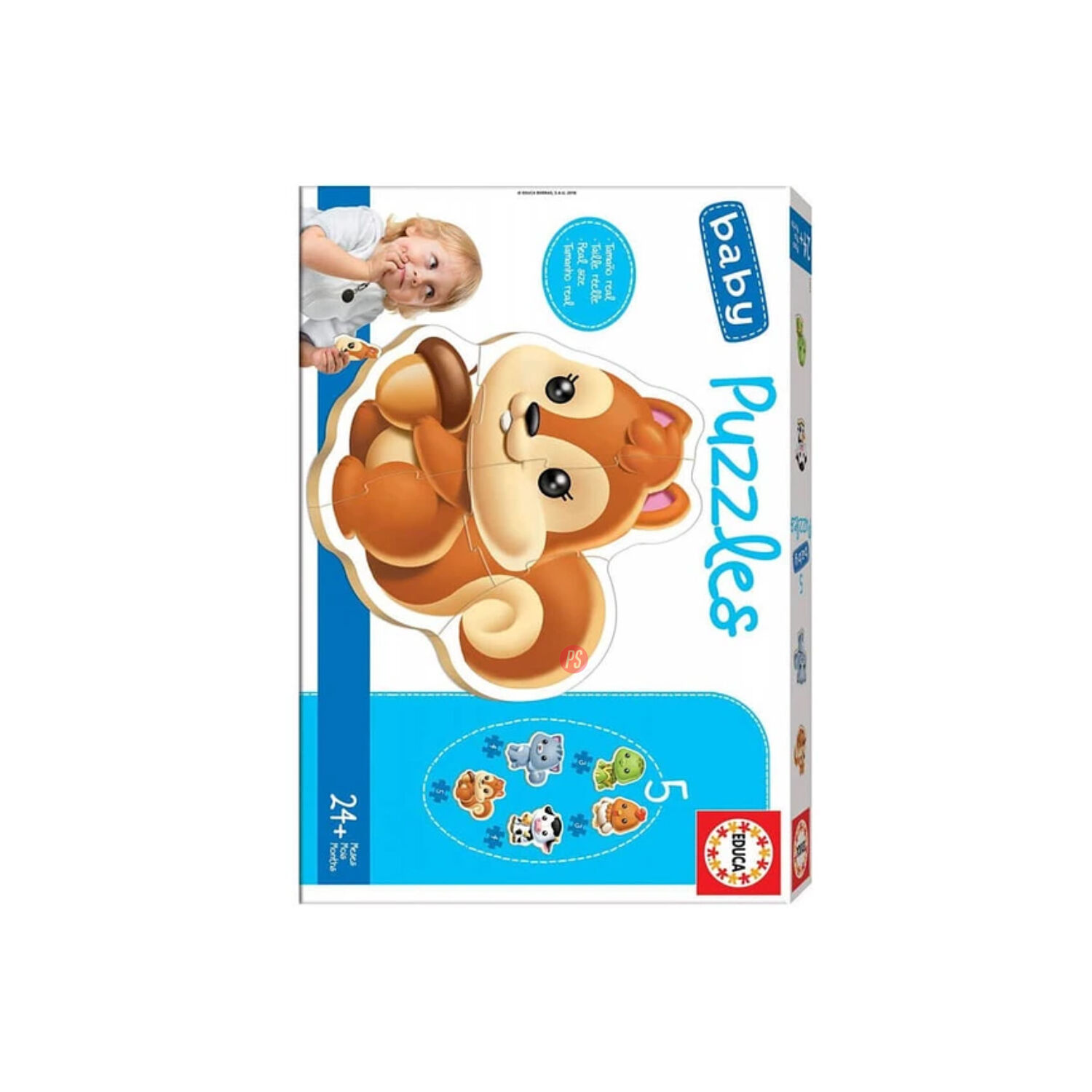 Puzzle Infantil 3 A 5 Piezas Dise&ntilde;o 5 Animales - Ps image number 1.0