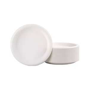 Platos Pl&aacute;sticos Blancos Desechables 30cm Pack 12 Unidades