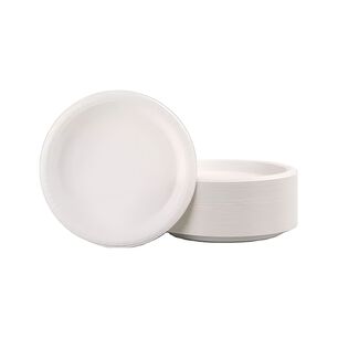 Platos Pl&aacute;sticos Blancos Desechables 30cm Pack 12 Unidades