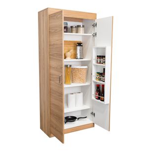 Mueble Despensa De Cocina 2 Puertas 160,7x70x36,3 Cm Caf&eacute; Claro