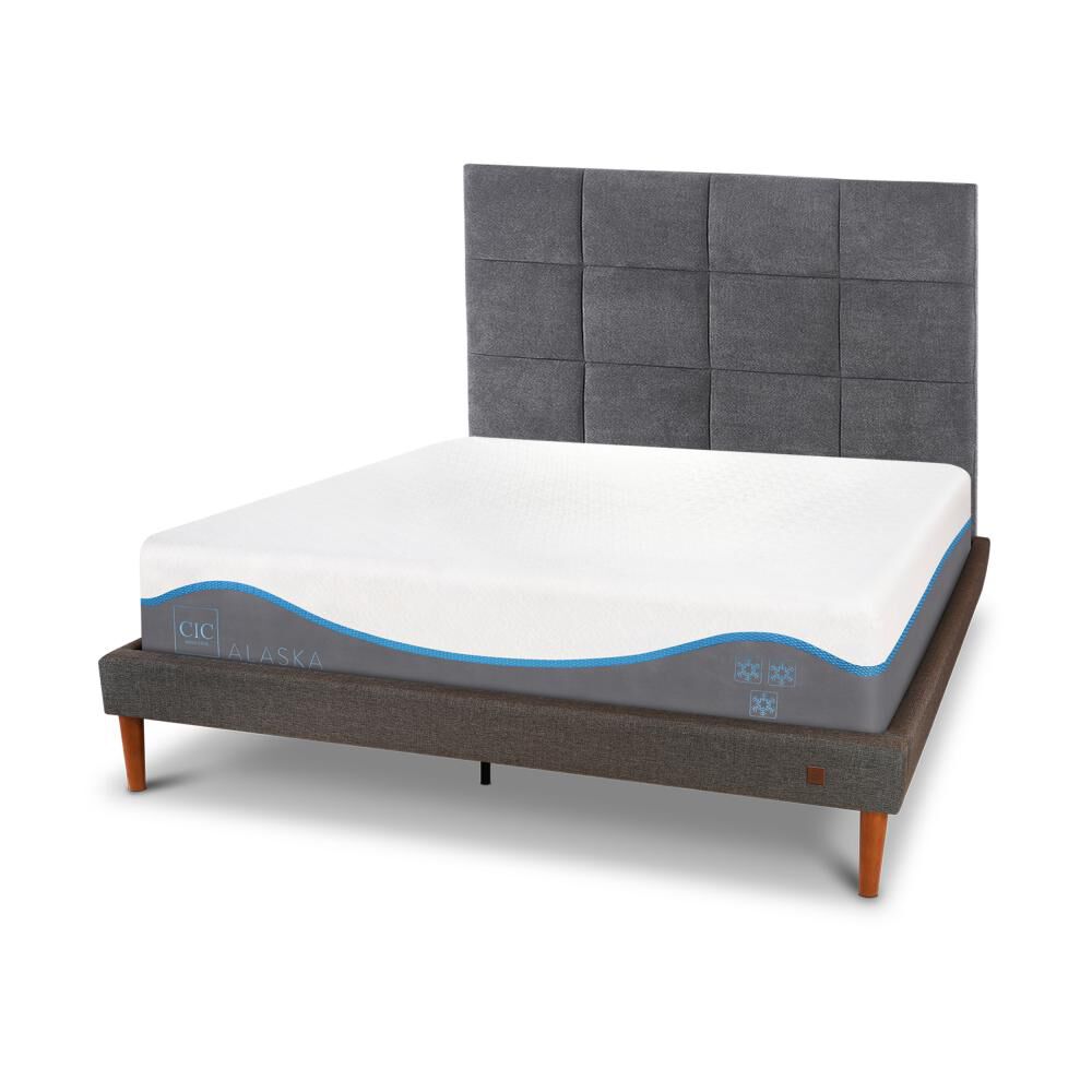 Cama Europea Cic Alaska / 2 Plazas / Base Normal + Respaldo image number 1.0