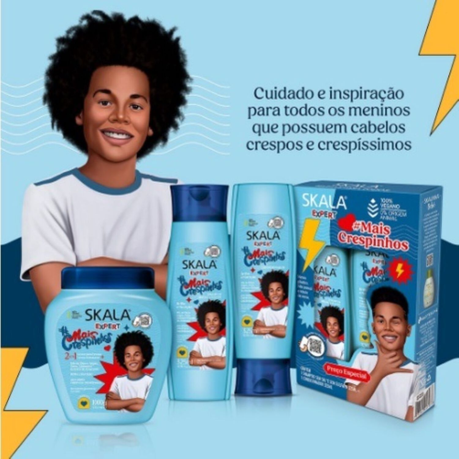 M&aacute;scara Mais Crespinhos Kids Hombre 1000 G Skala image number 1.0