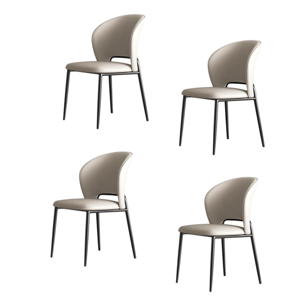 Pack 4 Sillas De Comedor Premium Ecocuero Deli Blancas image number 8.0