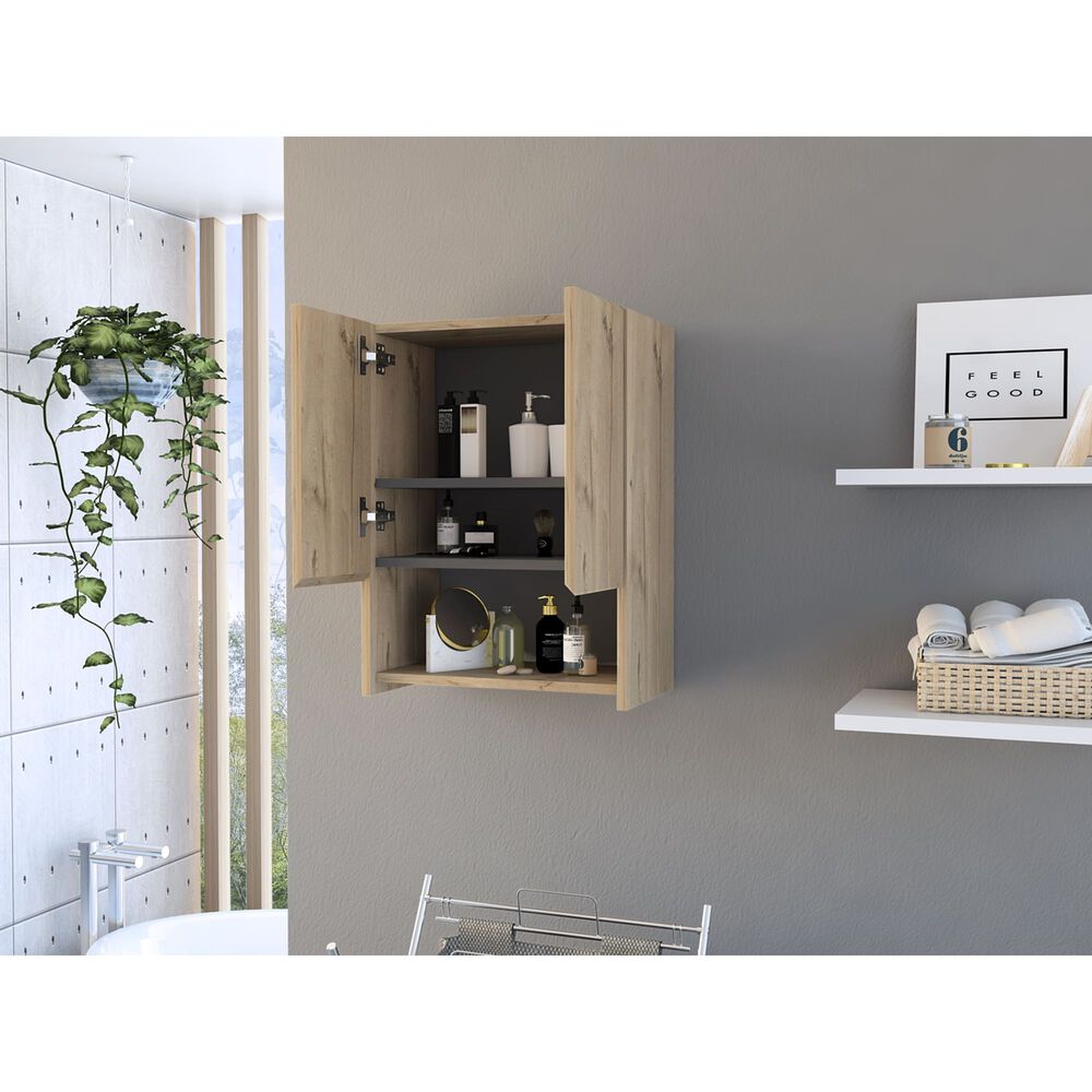 Botiquin 2 Puertas 60x45x25 Cm Café Claro Y Gris image number 7.0