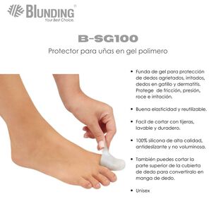 Protector Para U&ntilde;as En Gel Pol&iacute;mero-talla L-blunding