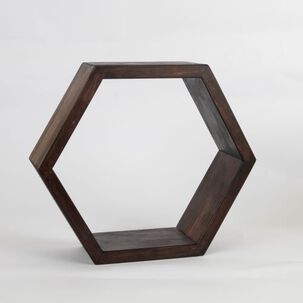 Repisa Hexagonal Marca Decoayuntemuco Color Chocolate Modelo Mailen