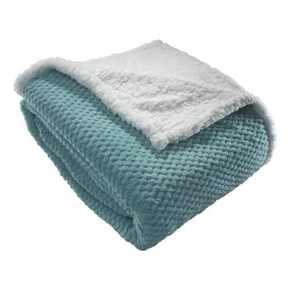 Frazada Andes Chiporro Panal Turquesa 1.5 Plaza image number 3.0