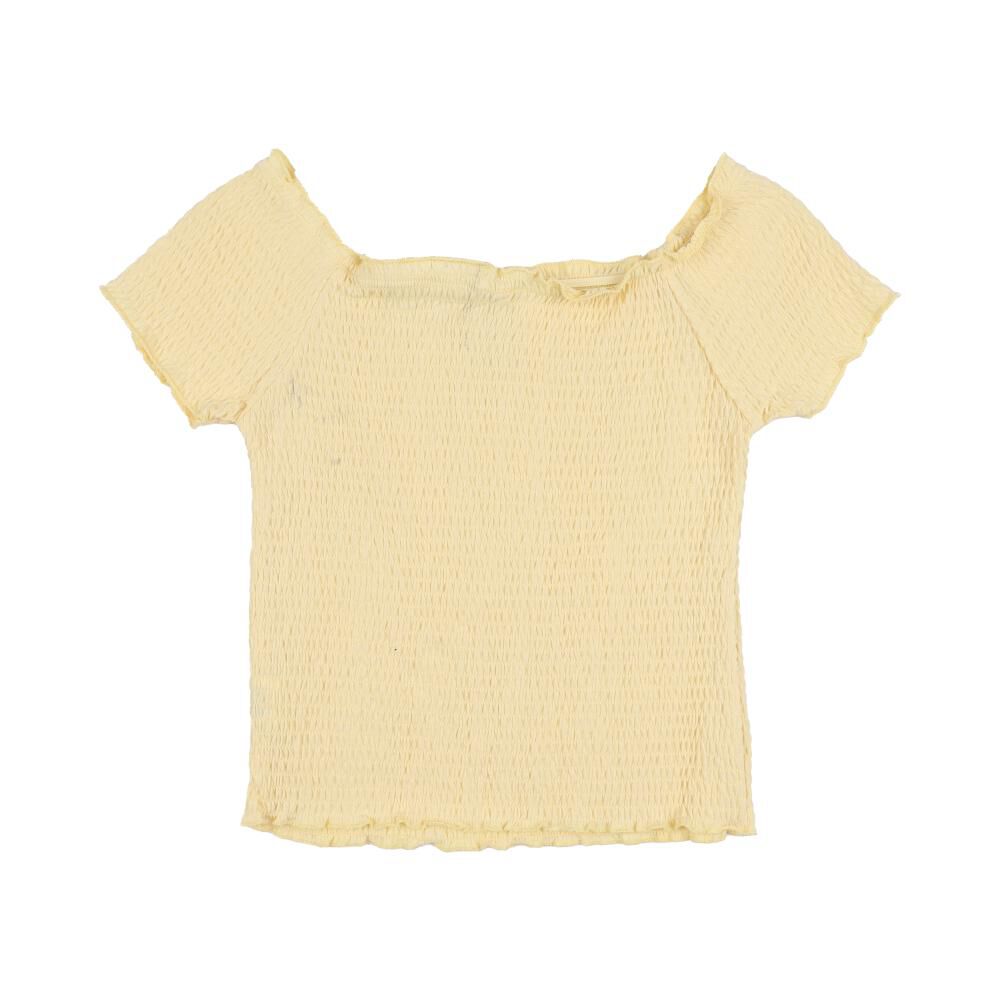 Polera Crop Panal Manga Corta Cuello Cuadrado Mujer Freedom image number 1.0