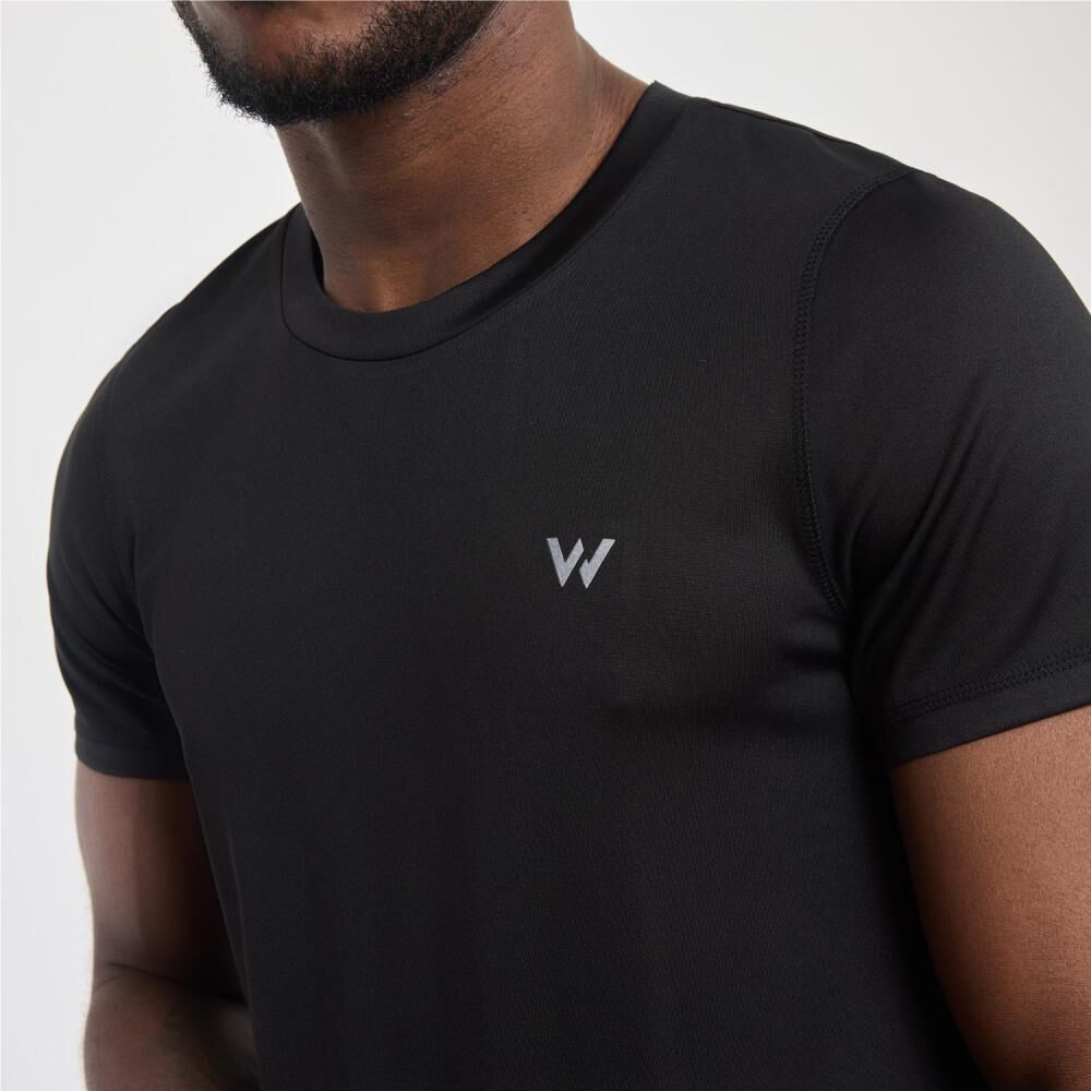 Polera Deportiva Lisa Slim Manga Corta Cuello Redondo Hombre Wetland image number 4.0